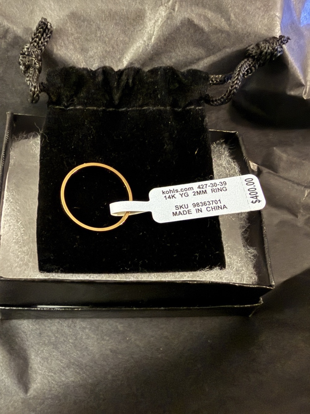 New With Tags 14K Yellow Gold Ring Size 9